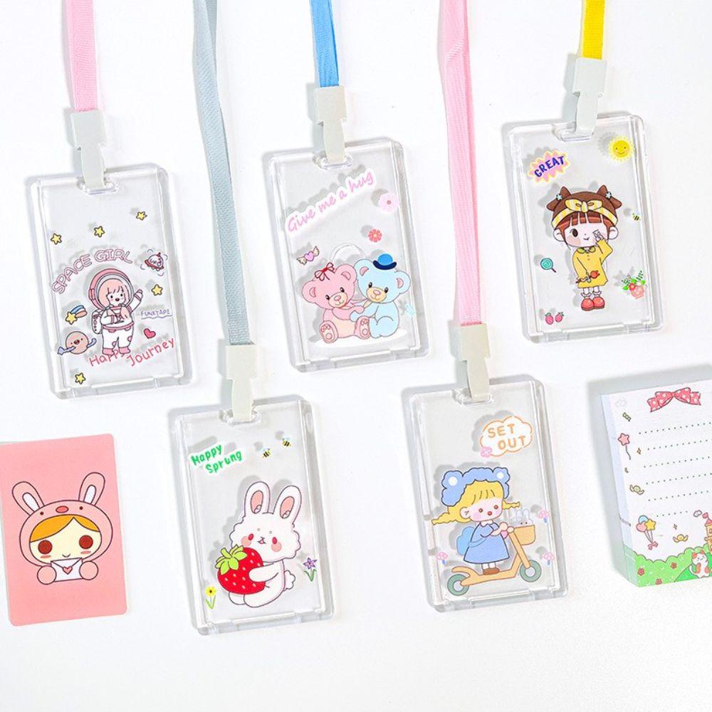 Móc Khóa Đựng Thẻ ID / Thẻ Ngân Hàng Hình Xe Buýt Dễ Thương
