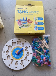 Bộ đồ chơi đồng hồ gỗ cho bé