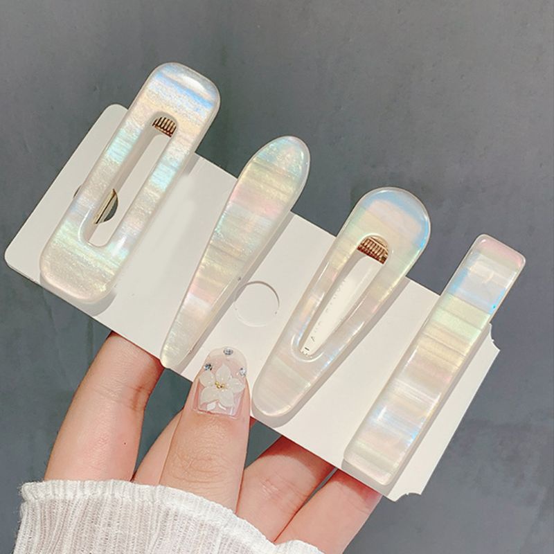 Kẹp Tóc Mái Bằng Nhựa Acrylic Nhiều Màu Sắc Thời Trang Cho Nữ