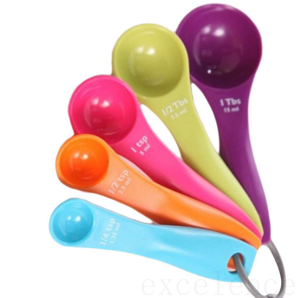 Set 5 Muỗng Đo Lường Bằng Nhựa Tiện Dụng Khi Làm Bánh