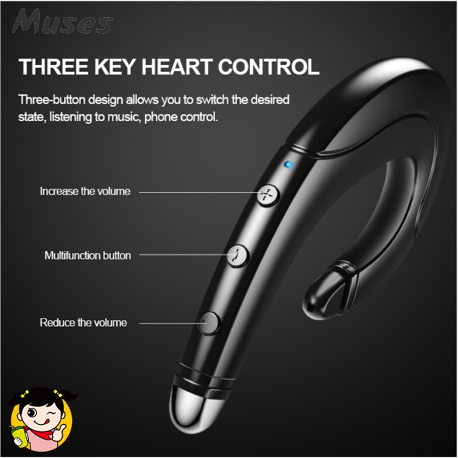 Muse07 Bluetooth 4.1 Bone Conduction Headphones Sports Stereo Wireless Earphone Headset