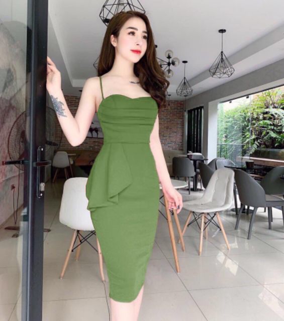 🎀 ĐẦM BODY HAI DÂY NHÚNG CÓ MÚT NGỰC GIÁ RẺ