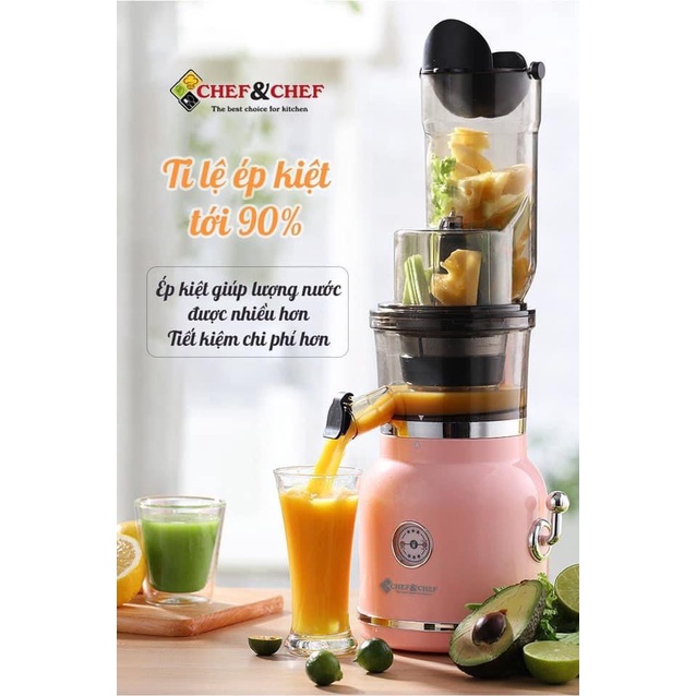 MÁY ÉP NGUYÊN QUẢ TỐC ĐỘ CHẬM CHEF&amp;CHEF CH-333