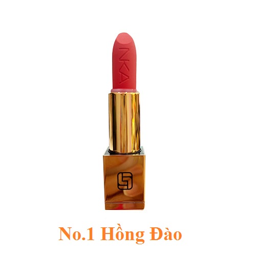 Son Nhật Kim Anh Laura Sunshine chính hãng Golden Velvet Lipstick vỏ màu vàng tráng gương mẫu mới không chì siêu lì 4g