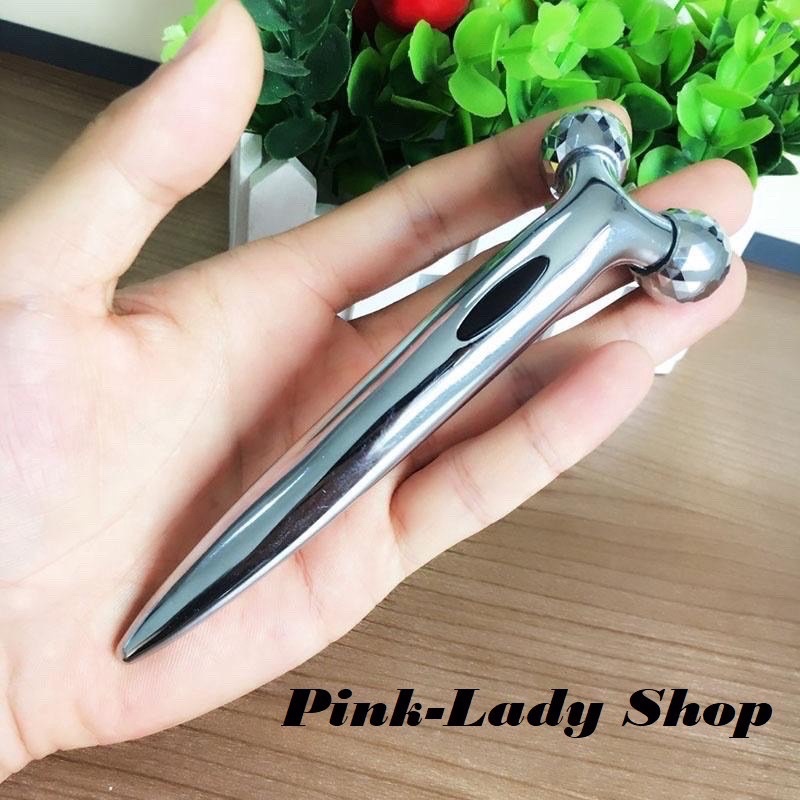 Dụng cụ mát xa nâng cơ mặt dạng thanh lăn 3D xoay 360 độ chống nếp nhăn
