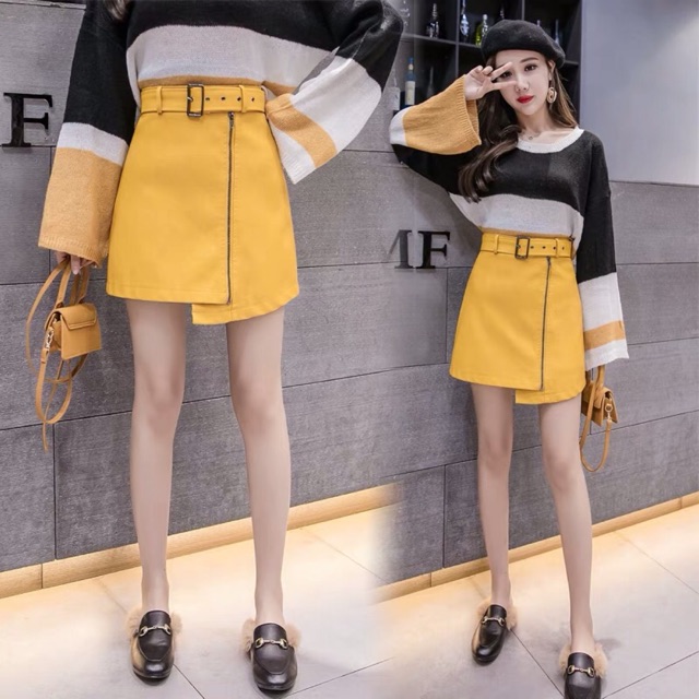 Chân váy da nữ điệu đà