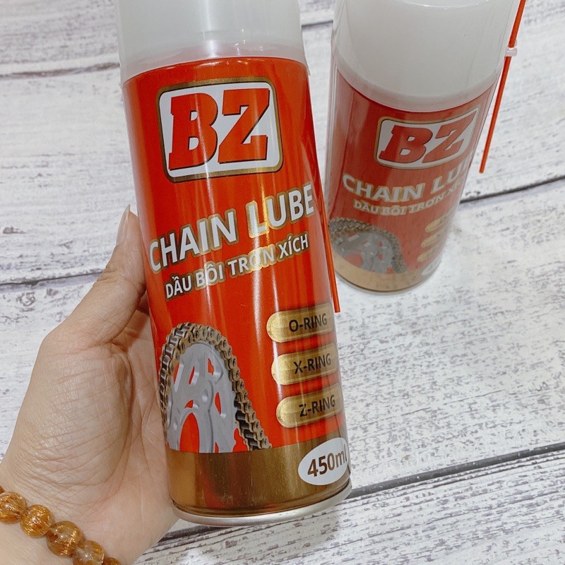Dưỡng sên, dầu bôi trơn xích BZ Chainlube ít bám bụi, chống văng, an toàn cho người sử dụng chai 450ml