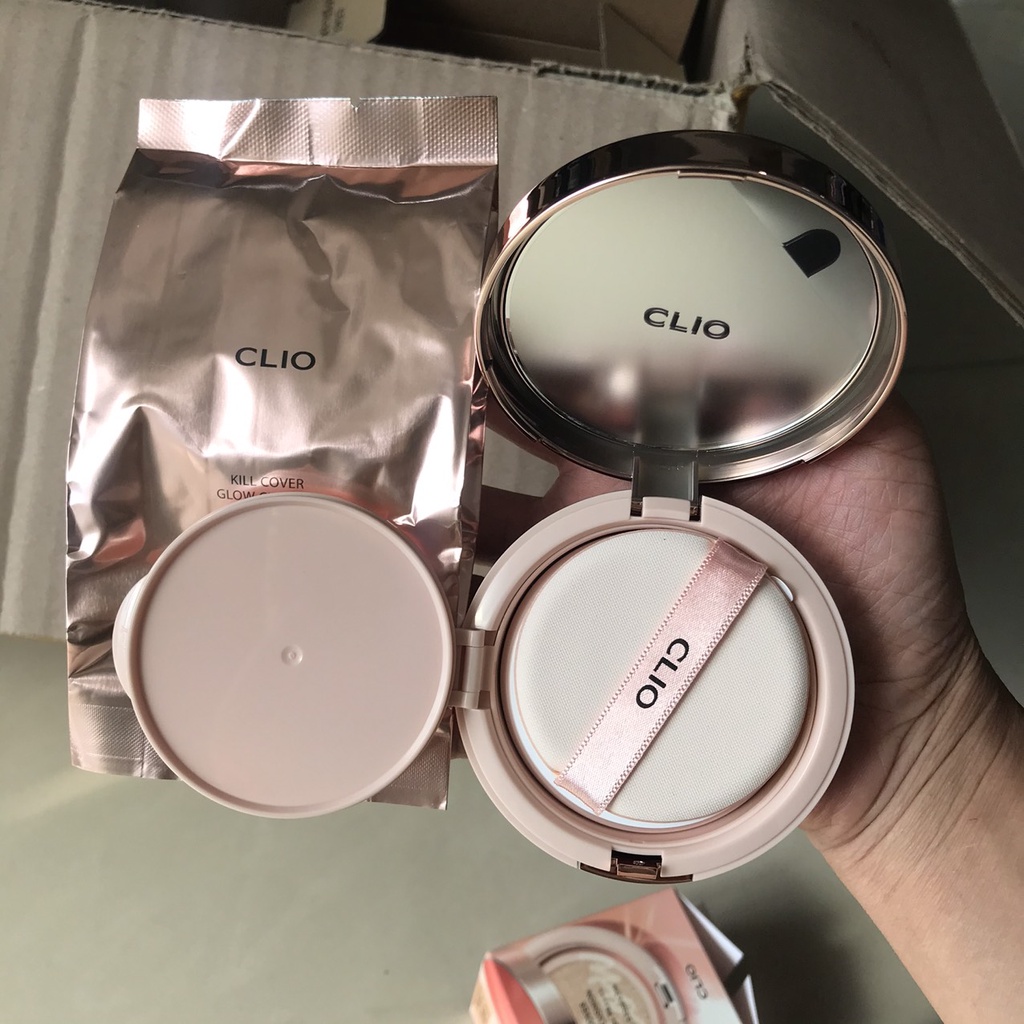 [MẪU MỚI] Set Phấn Nước Clio Kill Cover Glow Cushion SPF50+ Pa+++[KÈM LÕI THAY THẾ]