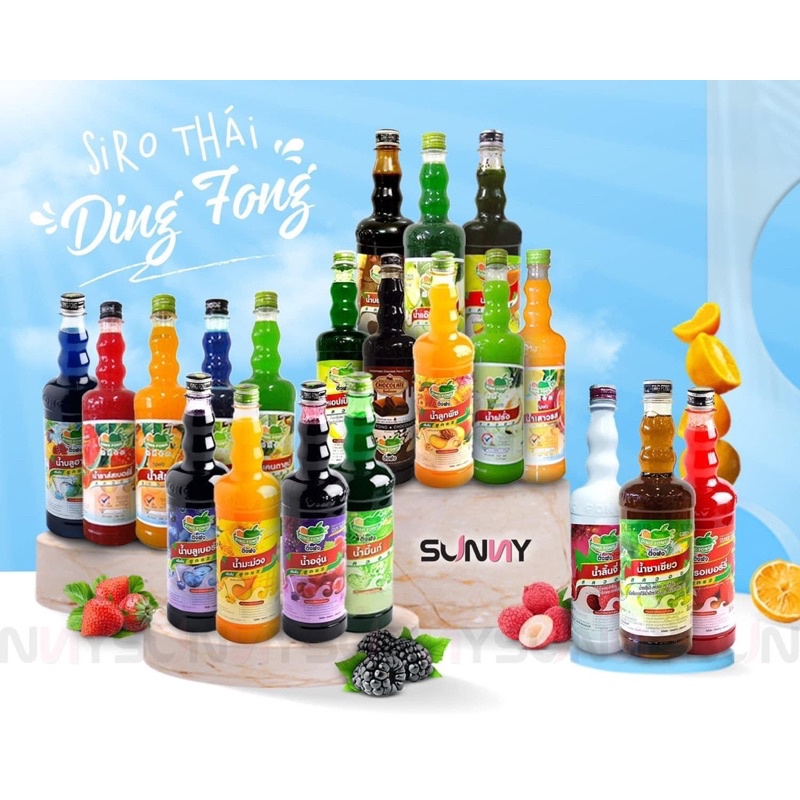 Siro trái cây Thái Lan Ding Fong 760ml