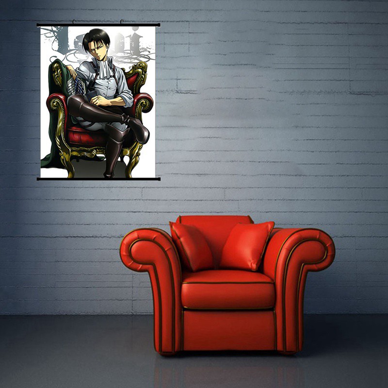 flowersqueen Tấm poster hình nhân vật anime Attack on Titan