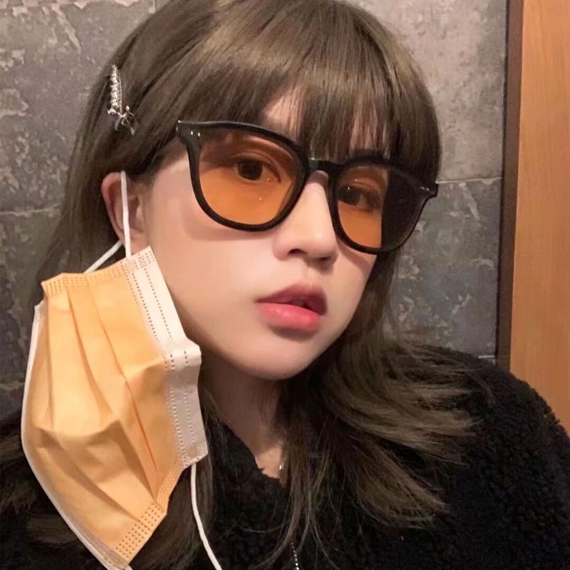 Kính Mát Gọng Tròn Nhỏ Màu Nâu/Đen Thời Trang Mùa Hè Cho Nữ