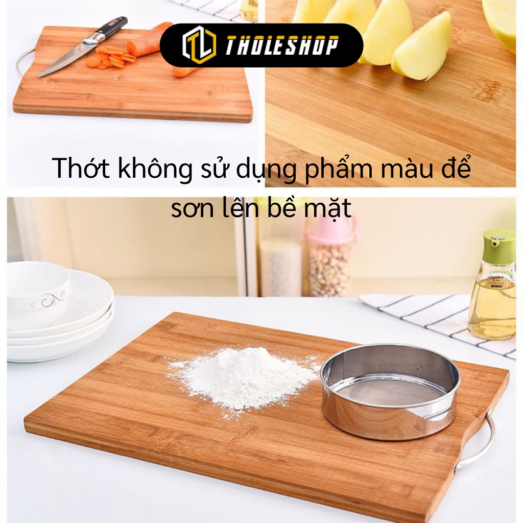 Thớt Gỗ - Thớt Chữ Nhật 32x22cm Có Độ Bền Cao Chống Mối Mọt, Chống Rạn Nứt 9124