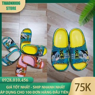 Dép bánh mì họa tiết hoạt hình ngộ nghĩnh loại dày chống trơn trượt