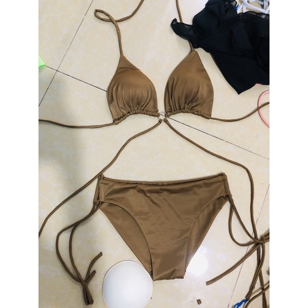 BiKiNi đồ bơi tam giác phối khoen ,bầu bí cũng bon chen được cho e nhe