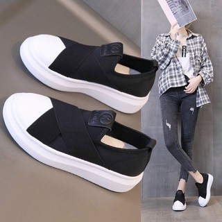 Sneakers Nữ, Giày Thể Thao Nữ Dây Chéo Độn Đế 4cm Đế Phẳng Dành Mùa Thu Đông Năng Động Cá Tính MinhtuShoes Giày Cao Cấp
