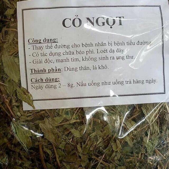 500g Cỏ ngọt sấy khô chữa tiểu đường, huyết áp cao