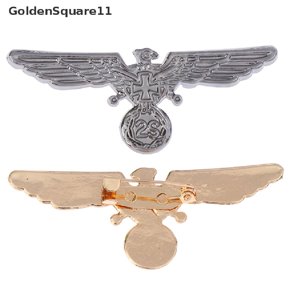 [GoldenSquare11] Ermany World War II Golden Eagle Military Brooches Pin Badge Souvenir Medal  [GoldenSquare11]