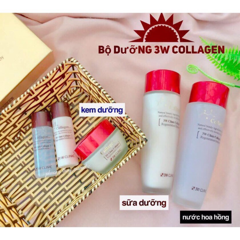 Bộ dưỡng da Collagen 3w hộp đỏ