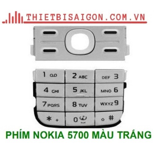 PHÍM NOKIA 5700 MÀU TRẮNG