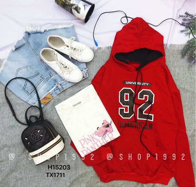 HOODIE số 92 NỈ LÓT LÔNG DÀY MỊN FREESIZE <65kg | BigBuy360 - bigbuy360.vn