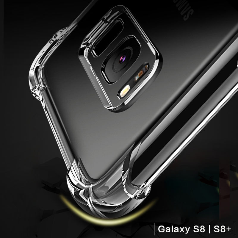 Ốp điện thoại silicone TPU mềm trong suốt siêu mỏng cho Samsung Galaxy S7 Edge S8 +