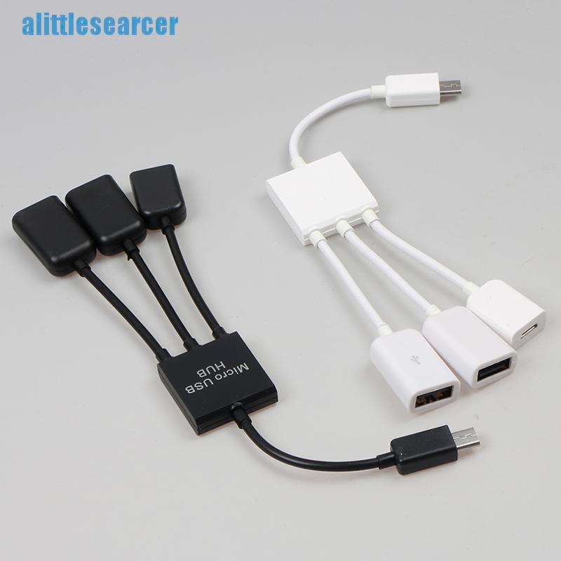 Dây Cáp Chia Cổng Sạc Micro Usb 3 Trong 1 Tiện Dụng