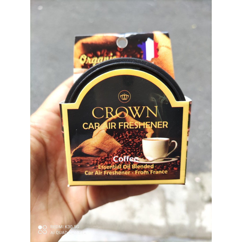 Nước Hoa Ô tô Sáp Thơm Crown - Pháp Mùi Café