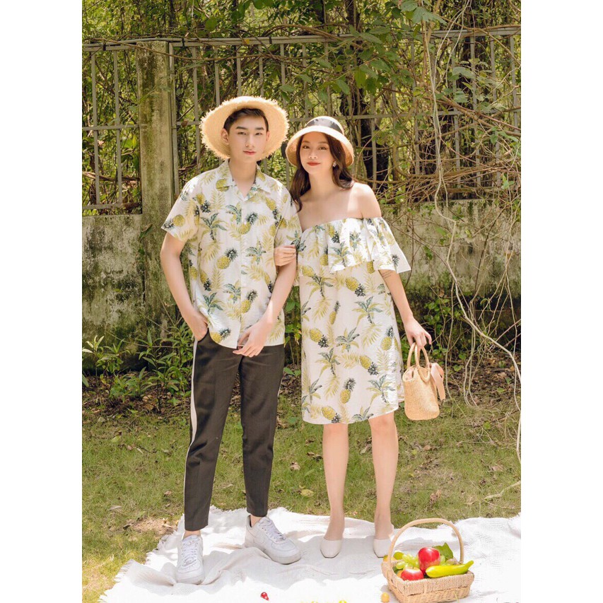 [Mã FAXANH245 giảm 10K đơn 50K] Set Đôi Áo hoa lá - Váy Đũi Đi Biển - Vải đẹp,mát - Có bán lẻ áo/váy | BigBuy360 - bigbuy360.vn