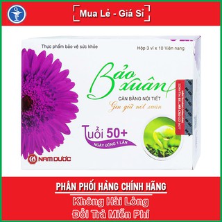 Bảo Xuân Tím Tuổi 50+ Hộp 30 viên - Giúp Cân Bằng Nội Tiết Và Gìn Giữ Nét Xuân