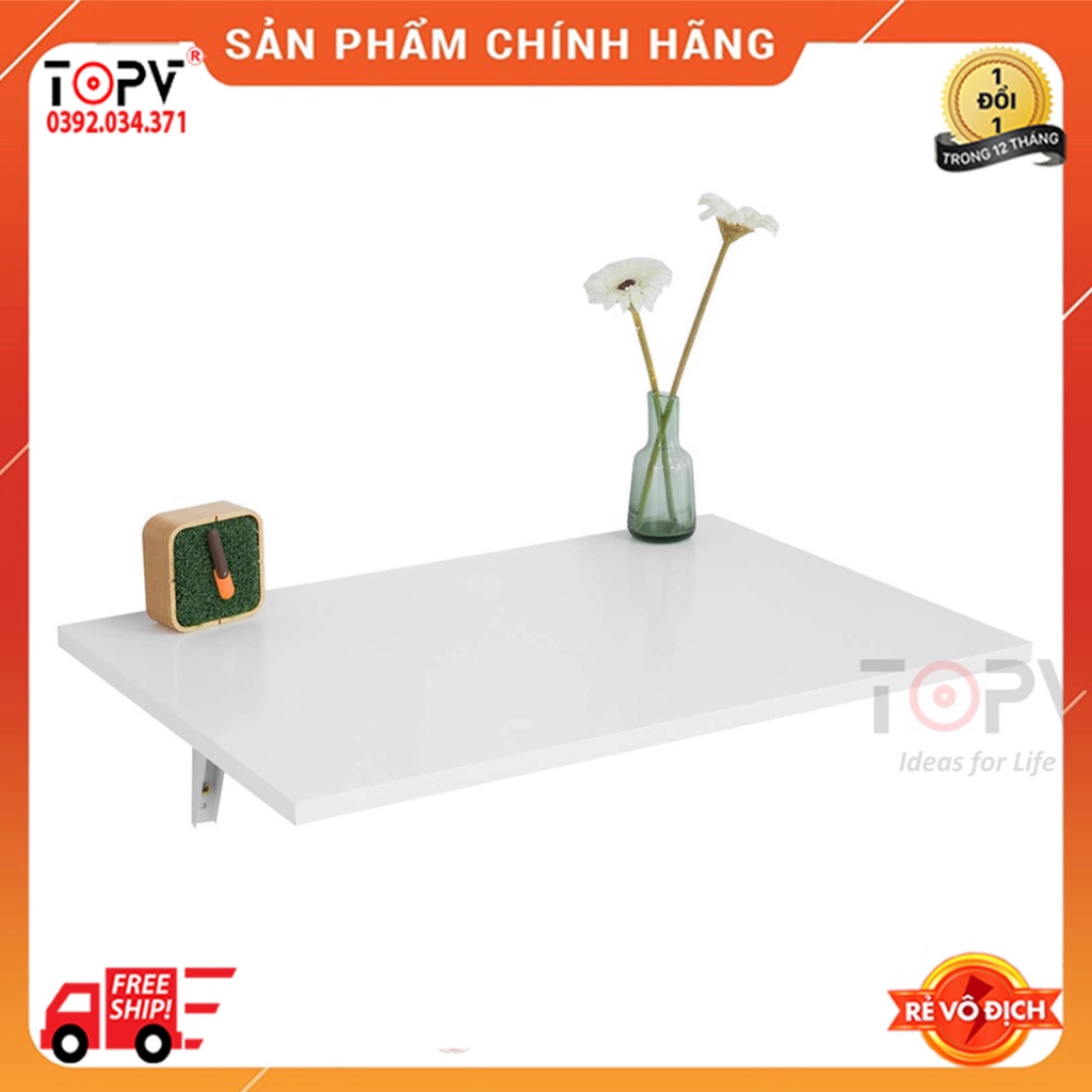 Bàn làm việc học gấp xếp gọn gỗ TopV thông minh kệ bàn treo tường cao cấp cho học sinh sinh viên mini TopVHCM