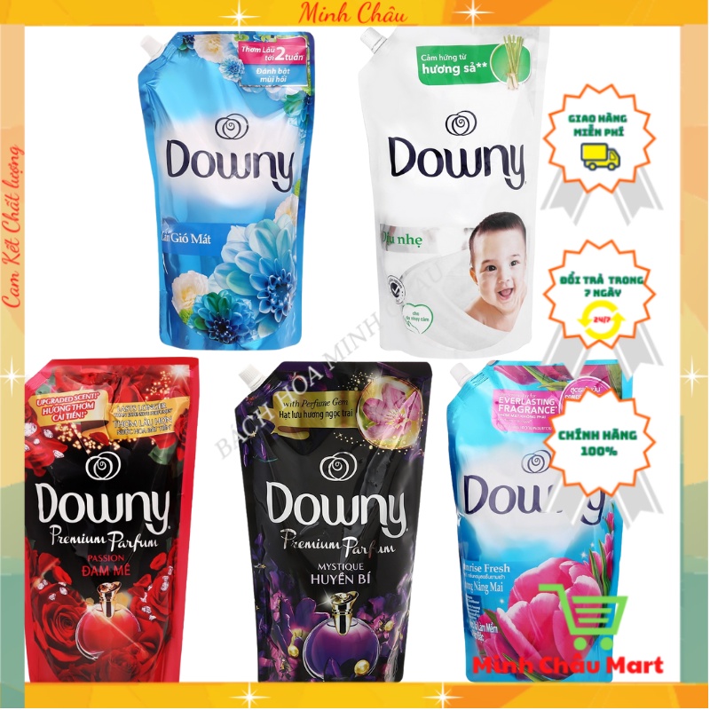 Nước Xả Vải Downy Cuốn Hút - Đam Mê- Dịu Nhẹ-Huyền Bí Túi 1.3L 1.5L- 1.6L