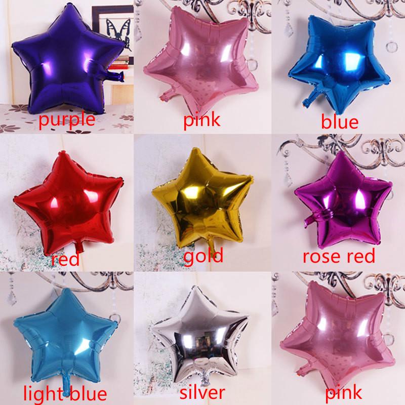 20 Bong Bóng Hình Ngôi Sao Năm Cánh Kích Thước 5 Inch Dùng Trang Trí Tiệc