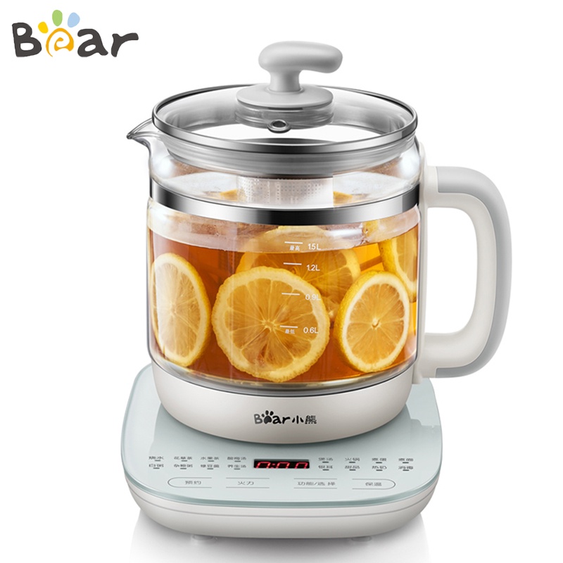 Bình đun nước điện tử BEAR YSH-C15F1 thông minh 1000W dung tích 1.5L có giá đỡ trứng chuyên dụng