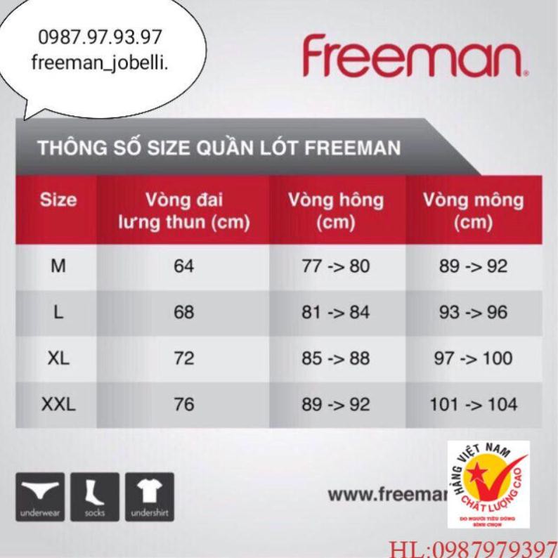 quần xì nam Freeman BC637,giá cty 115k- bán lẻ 79k[hình thật+clip]