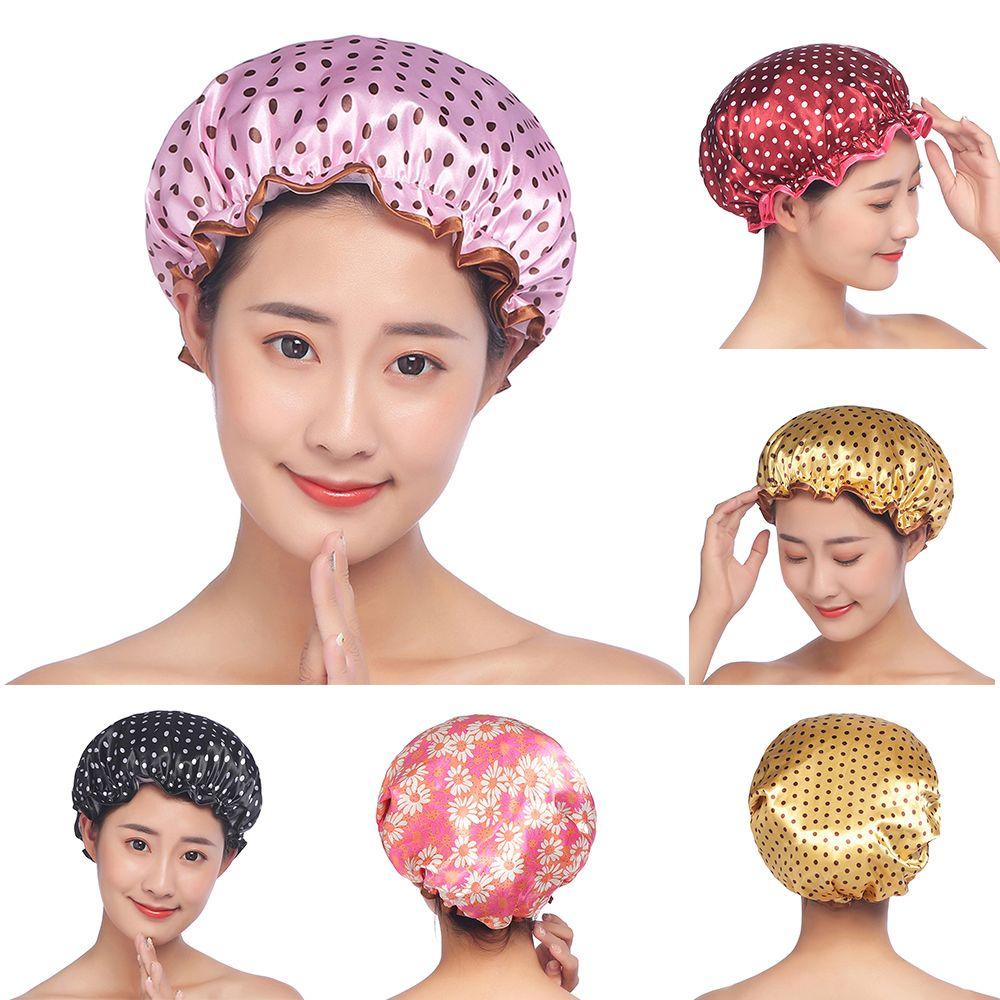 Mũ Trùm Tóc Hai Lớp Co Giãn Chống Thấm Nước Thanh Lịch Cho Nữ