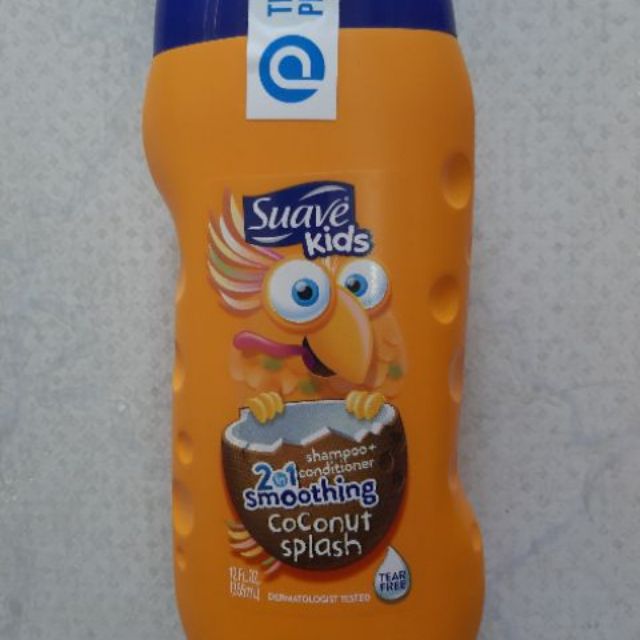 DẦU GỘI XÃ BÉ MÙI DỪA Suave Kids 2-in-1 Shampoo Smoothers,  Coconut splash 12 oz  355ML TỪ MỸ