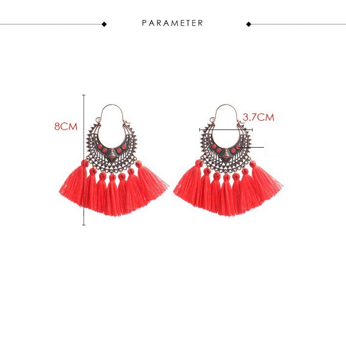 Hoa tai tua rua khuyên tai boho nữ xinh xắn - Mã HT046