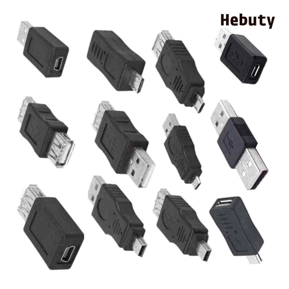 Set 12 Đầu Chuyển Đổi Otg Usb 2.0 A Male Sang Female Micro-B | BigBuy360 - bigbuy360.vn