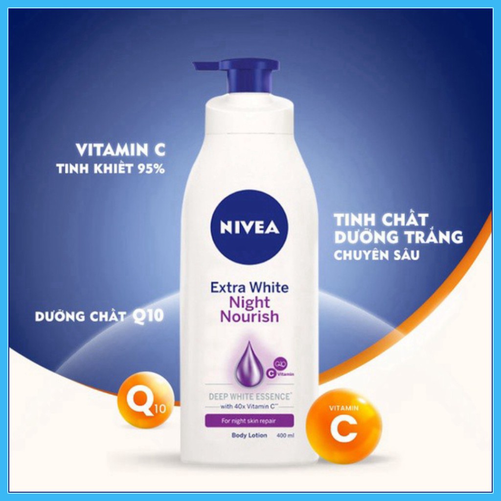 Bộ đôi Sữa dưỡng thể trắng da Ngày & Đêm NIVEA 350mlx2 Npp Vy Store