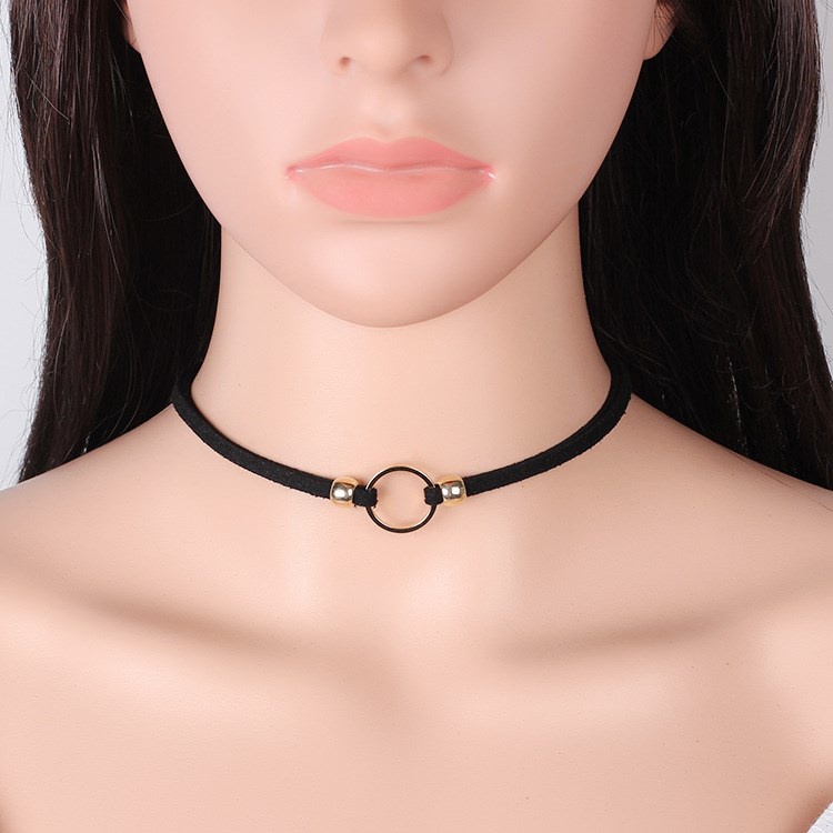 Set 2 vòng cổ dây chuyền choker nữ vải nỉ ngôi sao vòng tròn phong cách hàn quốc cá tính