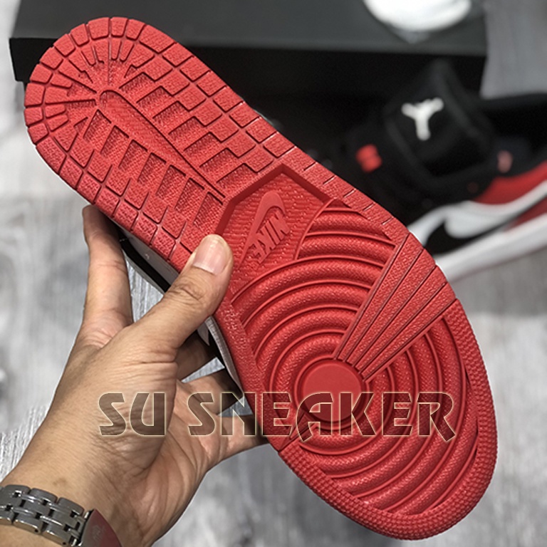 Giày Thể Thao/ Sneaker Jordan 1 Low Đỏ Đen ( Full Box )