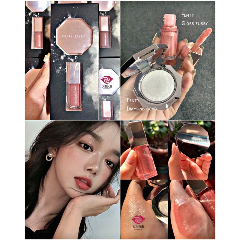 SET HIGHLIGHT VÀ SON BÓNG FENTY BEAUTY Diamond Bomb Baby | BigBuy360 - bigbuy360.vn