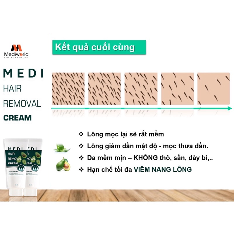 Kem Tẩy Lông Wax Lông Hương Mùi Bơ MEDIWORLD