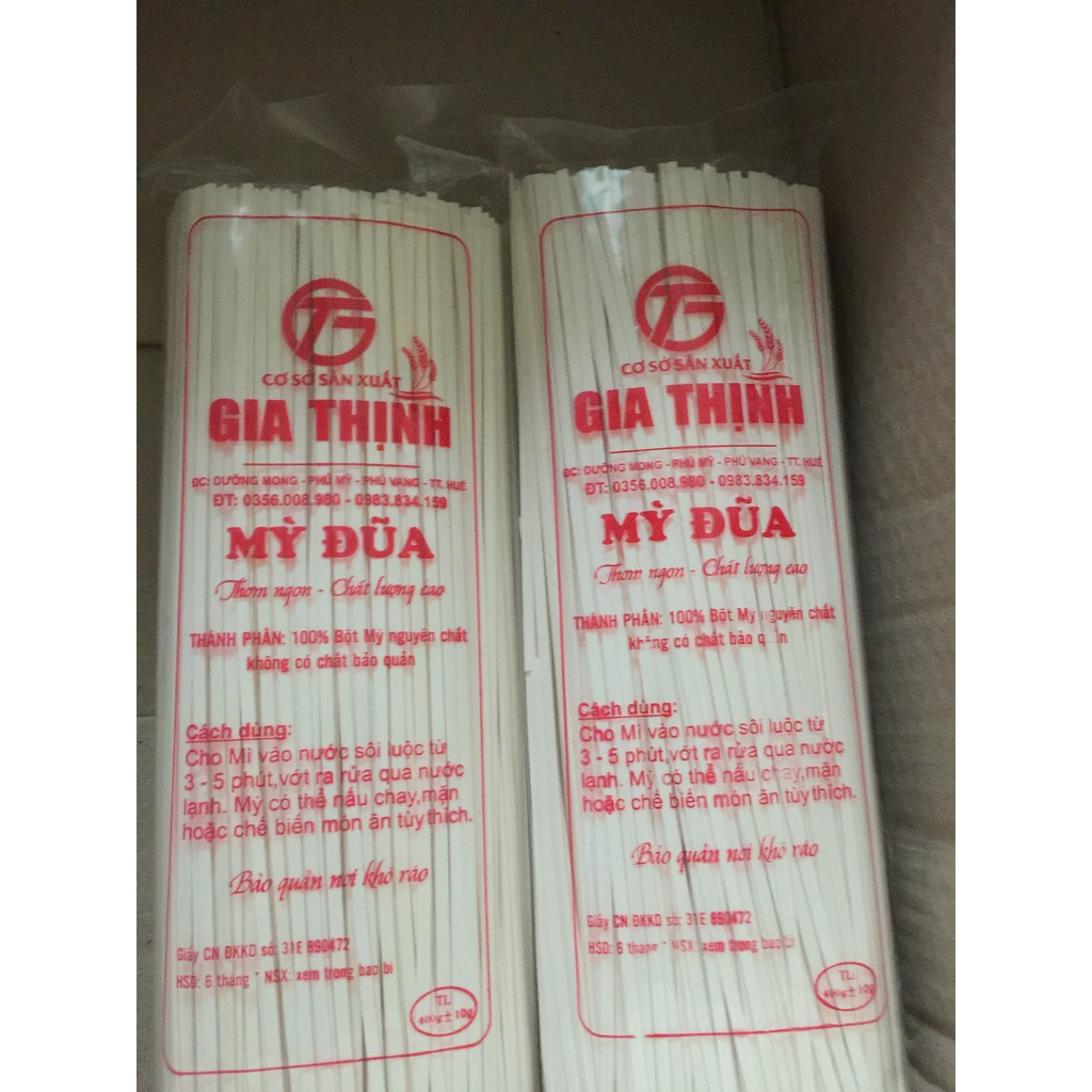 MỲ ĐŨA ĐẶC SẢN HUẾ- hương vị truyền thống gói combo2 gói 400gr=800gr