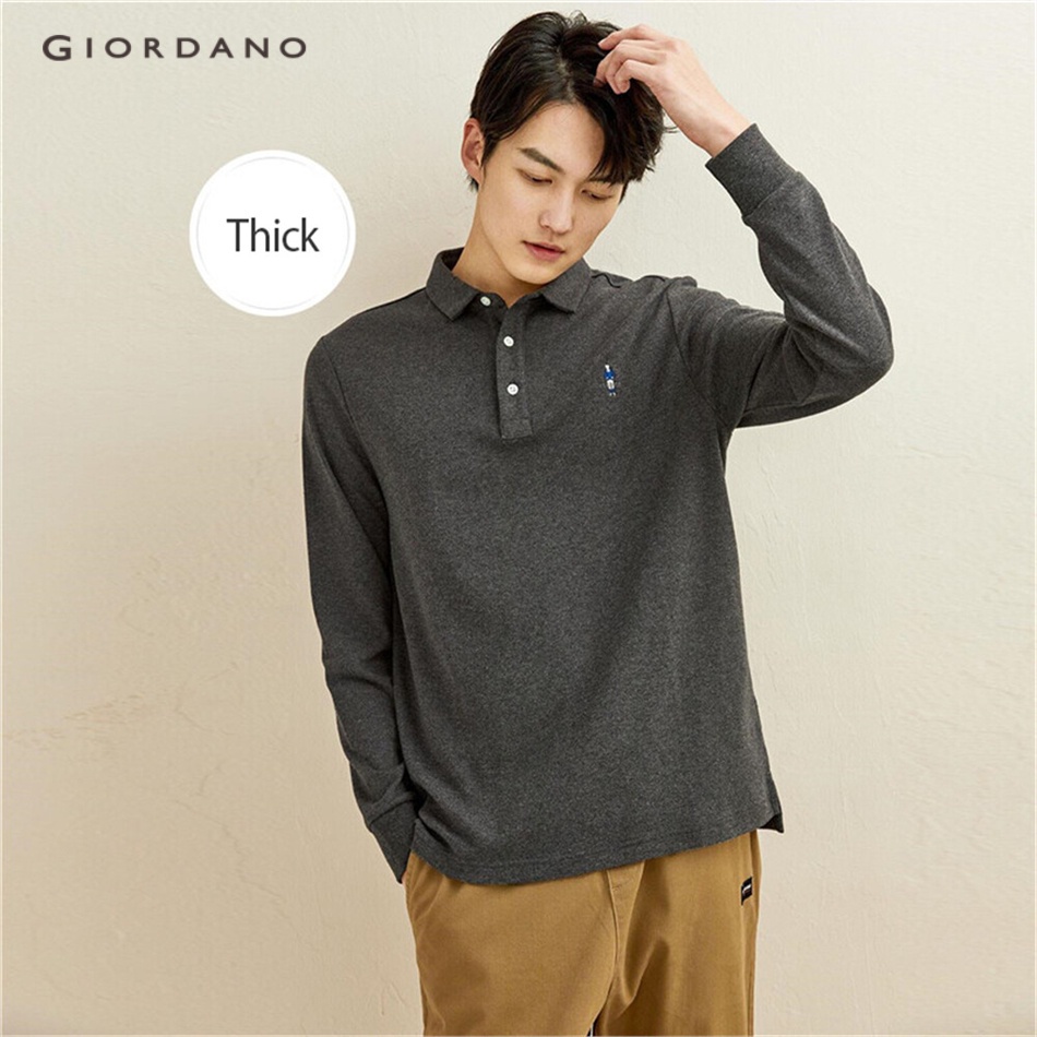 Áo thun Giordano 01011782 polo nhám dày thêu hình cho nam | BigBuy360 - bigbuy360.vn