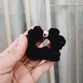 Dây cột tóc nhung 1 hạt tròn (Cỡ 5 cm)