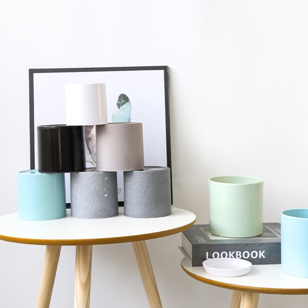 Chậu Nhựa Mini Trồng Cây Melamine Trụ Tròn Trơn EIG Y1809 9cm Nhiều Màu Cao Cấp Bền  Dày Cứng Cáp