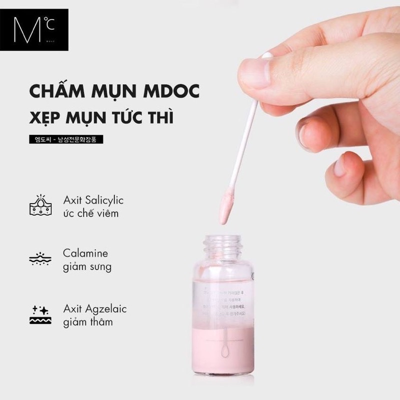 Dung dịch chấm mụn giảm sưng 24h MdoC AC Solution powder spot