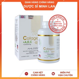 (Hàng Mới) Collagen A E C 12000mg Ahlozen Gold 180 viên Đẹp da, Ngừa lão hóa