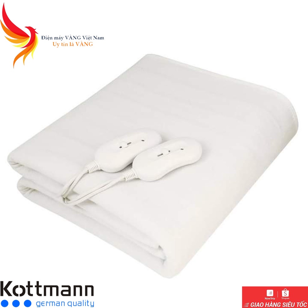 Chăn sưởi điện đệm sưởi ấm Kottmann kích thước 187x143cm bảo hành 12 tháng chính hãng